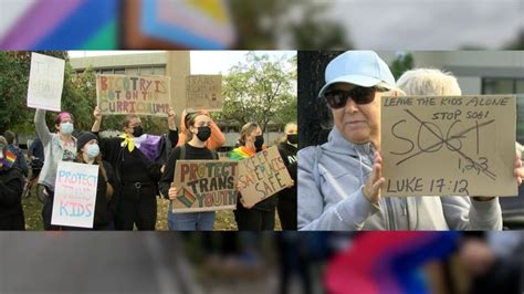 SOGI Protesters And Counter Protester Collided At Kamloops Court House