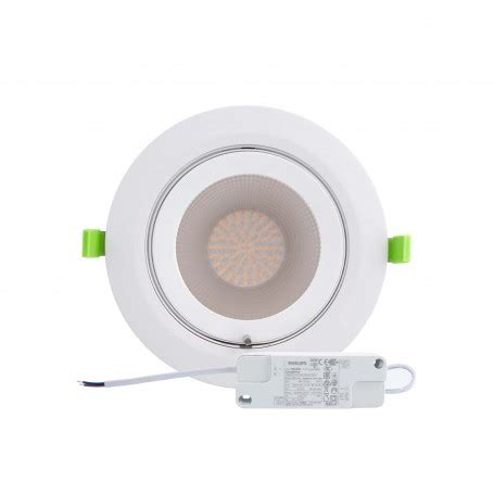 Faro Led Da Incasso W Orientabile Rotondo Foro Mm Bianco