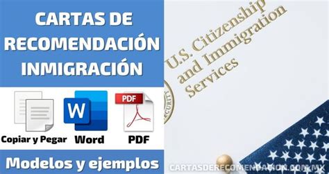 Cartas De Recomendación Inmigración Ejemplos ️ 2025