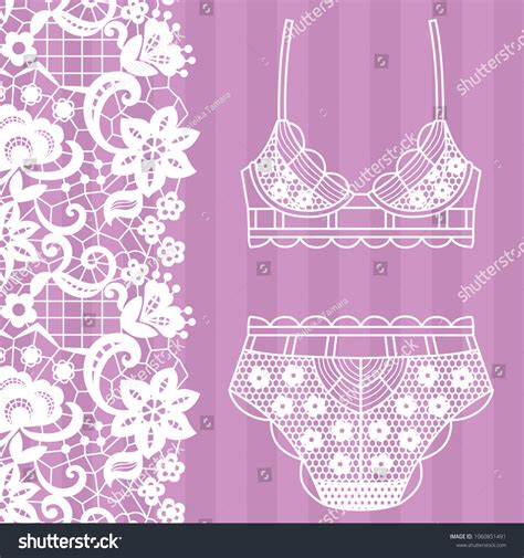 Hand Drawn Lingerie Panty Bra Set Stock Vector Royalty Free Shutterstock