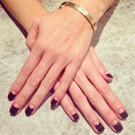 Perfect Moon Manicure With Rgb Oxblood Polish