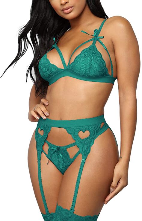 Aranmei Lingerie For Women Piece Lingerie Set With Garter Belt And