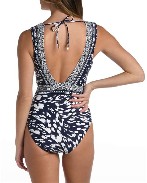 La Blanca Tides Plunge Mio One Piece Swimsuit Neiman Marcus