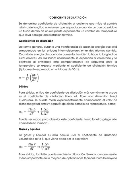 Coeficiente de dilatación PDF