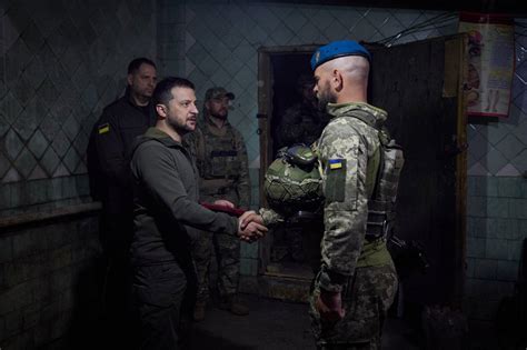 Zelensky Visits Troops At Front Line PHOTOS