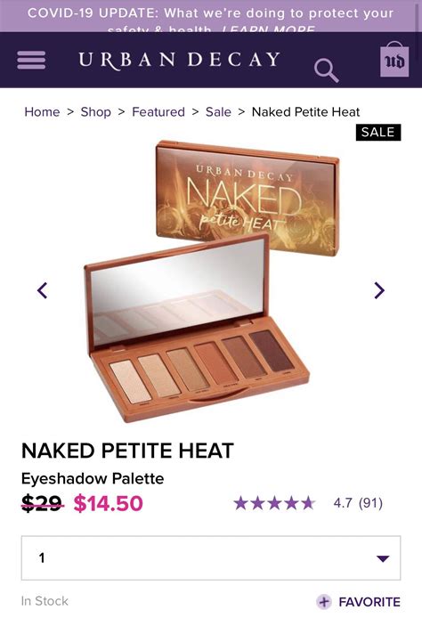 Urban Decay Naked Petite Heat Palette On Sale For 14 50 Reg 29 R