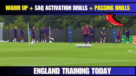 England Training Today Passing Warm Up Activation Drills Youtube