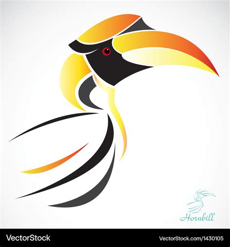 Hornbill Royalty Free Vector Image - VectorStock