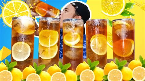 Mukbang Minuman Segar Es Teh Asmr Minuman Segar Dingin Ice Lemon Tea