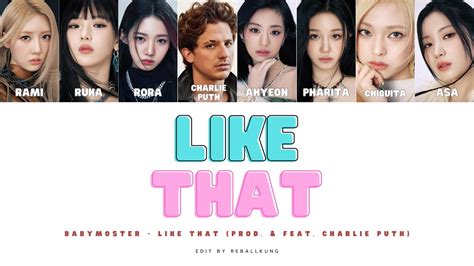 Thaisub Like That Babymonster Ft Charlie Puth Youtube