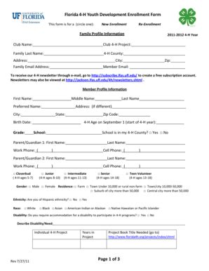 Fillable Online Jackson Ifas Ufl Enrollment Form Jackson County