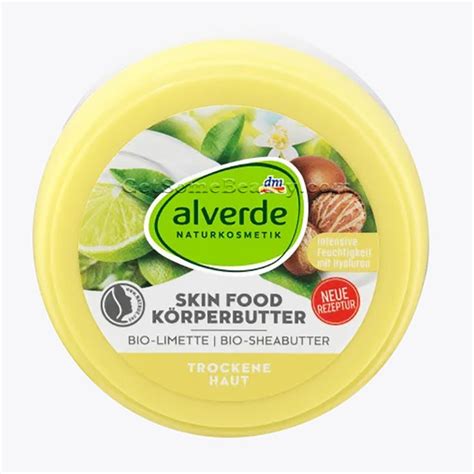 Alverde Natural Cosmetics Skin Food Body Butter Organic Lime Shea