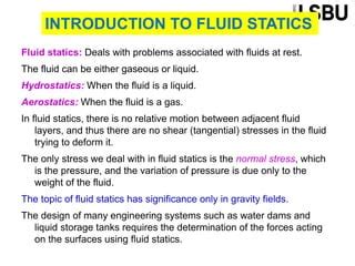 Lecture 3 Fluid Statics Pdf