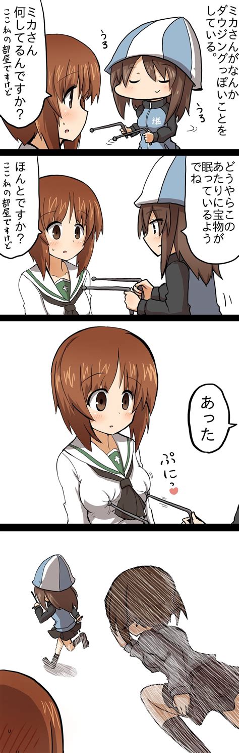 Nishizumi Miho Nishizumi Maho And Mika Girls Und Panzer Drawn By