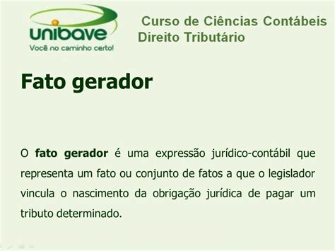 LIMITAÇÃO AO PODER DE TRIBUTAR E FATO GERADOR ppt carregar