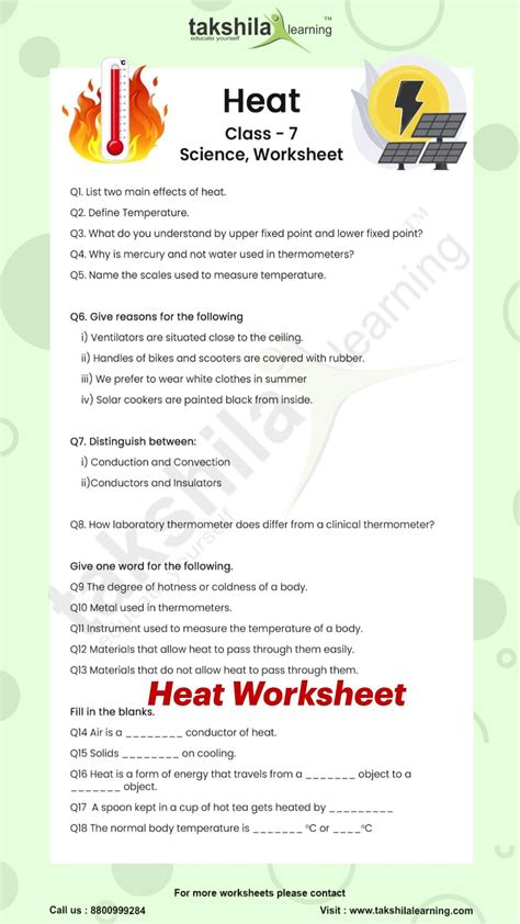 Heat Worksheet For Grade 7 Artofit