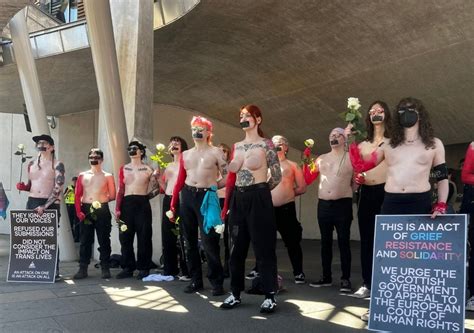 Trans Women Protesting Outside Scottish Parliament I Love It When