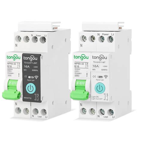 Tuya Mcb Wifi Smart Circuit Breaker With Metering P A Din Rail For