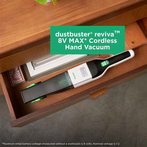 Reviva 8V Max Cordless Hand Vacuum With Charger Filter And Brush