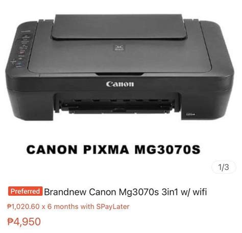 Canon Mg3000 3 In 1 Print Scan Scan And Print Computers And Tech Printers Scanners And Copiers