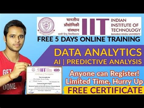 Iit Bhu Free Online Training Free Data Analytics Course With Free