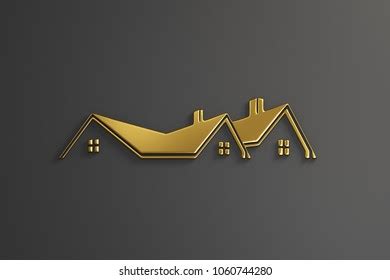 Real Estate Gold Logo Design 3d Stock Illustration 1060744280 ...