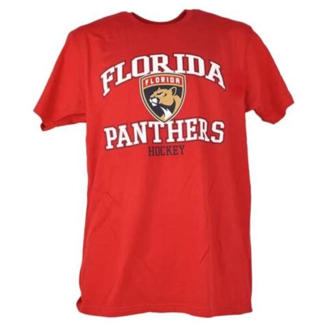 Nhl Florida Panthers Hockey Red Short Sleeve Adults Mens Sports T Shirt