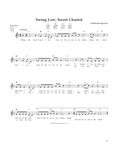 Swing Low Sweet Chariot From The Daily Ukulele Arr Liz And Jim