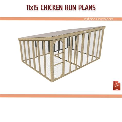 Chicken Run Plans 10x20 - Etsy