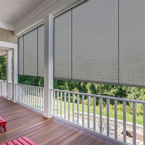 Amazon.com : SunnyRoyal Outdoor Roller Shades Exterior Roll Up Shade ... 
