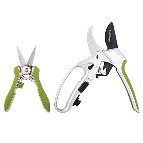 TrueFit Designs Ratchet Pruning Shears And Pruning Snips Set Switch