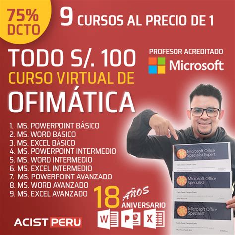 Curso Virtual de Ofimatica Basica Intermedio y Avanzado Acist Perú Educa