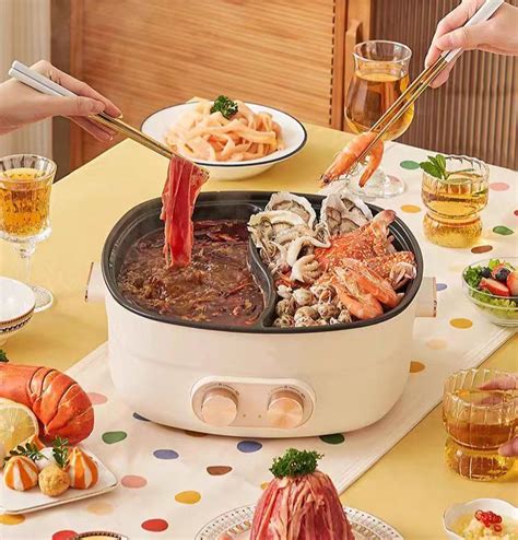 Double Flavor Hot Pot Electric Hot Pot Multi Functional Electric Boiler Electric Skillet Hot