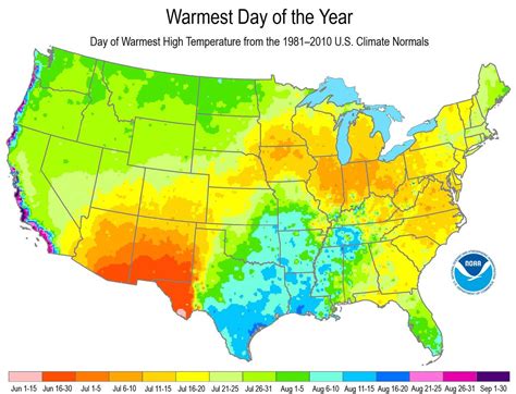 When To Expect The Warmest Day Of The Year News National Centers For Environmental