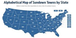 Sundown Towns by State - Tools For Racial Justice