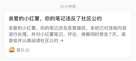 哦，昨天忘跟你们说了，我的小红书号直接被封了7天，就在我发完图2发言之后。一直没告诉各位这事，主要是我之前还以为这次被封，是因为老在那发自拍呢。现在看来不是这个原因，这又弄了我公众号文章倒也是