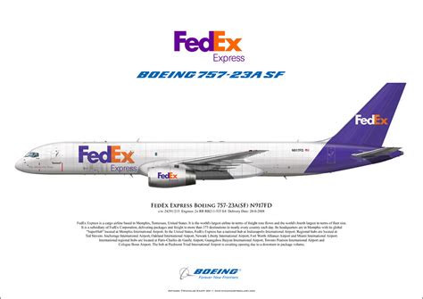 Fedex Express Boeing 757 23asf N917fd Custom Aircraft Art A Photo On