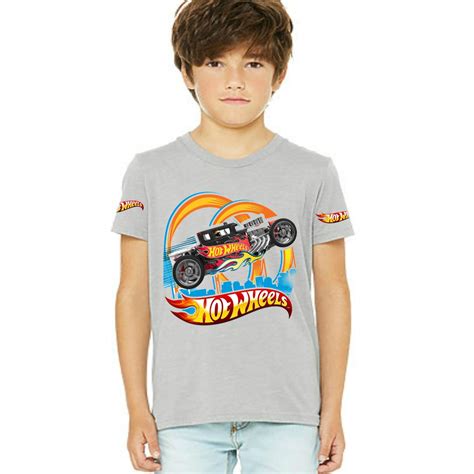 Camiseta Personalizada Infantil Hot Wheels Carros Carro Tema Aniversario Menino Shopee Brasil