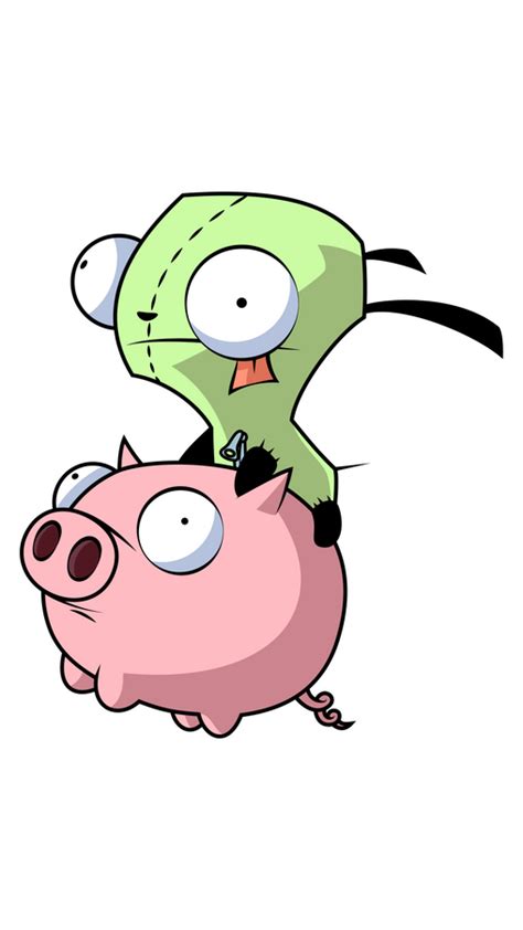 Invader Zim Ride the Pig Sticker | Invader zim, Invader zim characters ...