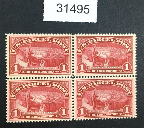 Us Stamps Q Mint Og Lh Block Lot United States Parcel Post