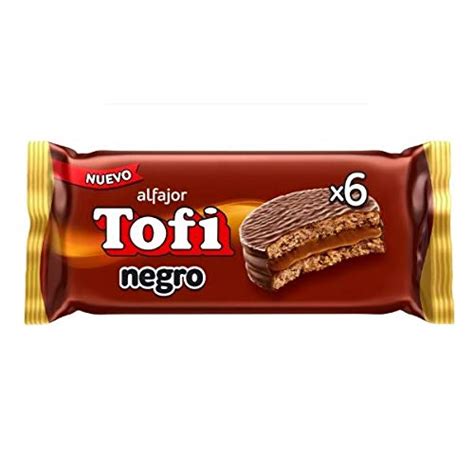 Amazon.com: TOFI Alfajores Rellenos de Dulce de Leche c/ Baño de Cocolate (6 units) 276 grs ...