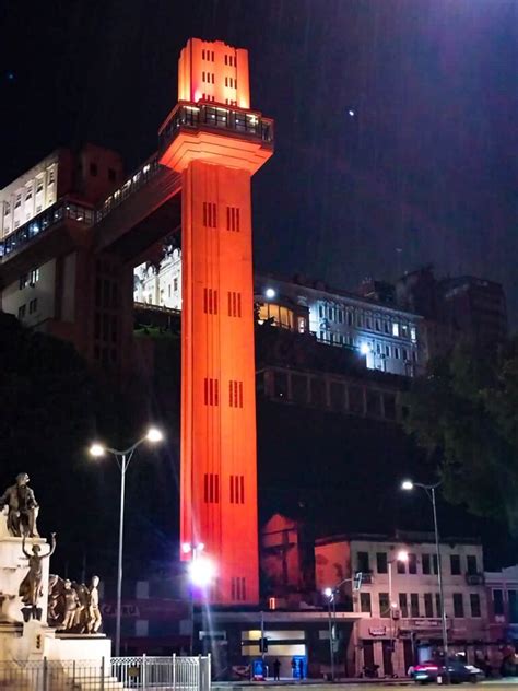 Maio Laranja Motiva Ilumina O Especial Em Monumentos De Salvador