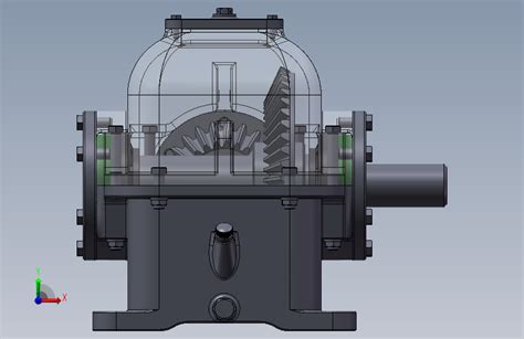 锥形齿轮减速器完整模型solidworks 2015模型图纸下载 懒石网