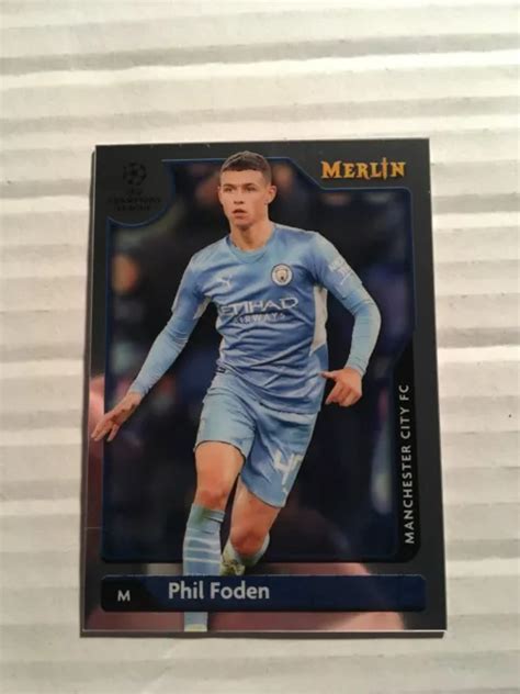 PHIL FODEN 2022 Topps Chrome Merlin UEFA Champions 38 Manchester City