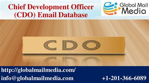 Chief Development Officer Cdo Email Database By Kirsten Lee Issuu