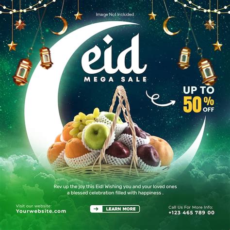 Premium Psd Eid Special Food Manu Sale Discount Offer Social Media