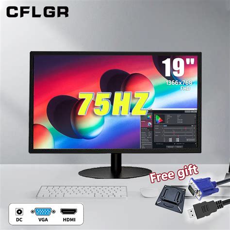 (Instant delivery )Curved Monitor PC 27Inch With HDMI VGA 75HZ 1080P ...