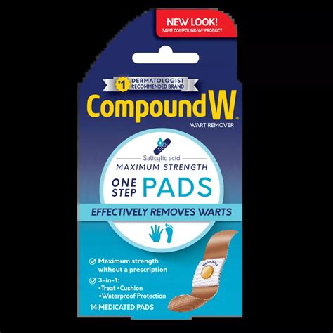 Пластыри для удаления бородавок Compound W One Step Pads купить по цене ...