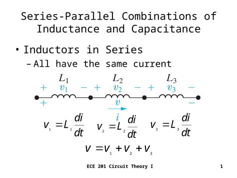 PPT ECE 201 Circuit Theory I1 Series Parallel Combinations Of