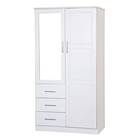 Wardrobe Armoire With Mirror Doors - Everything Furniture